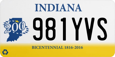 IN license plate 981YVS