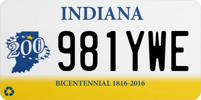 IN license plate 981YWE