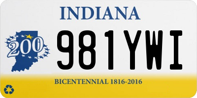 IN license plate 981YWI