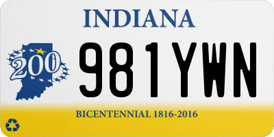 IN license plate 981YWN