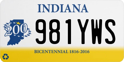 IN license plate 981YWS