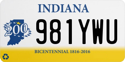 IN license plate 981YWU