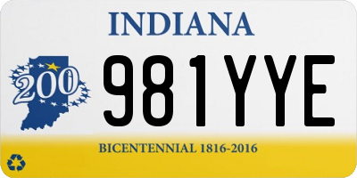 IN license plate 981YYE