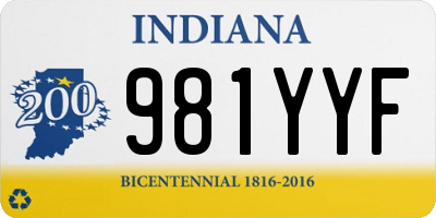 IN license plate 981YYF
