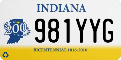 IN license plate 981YYG