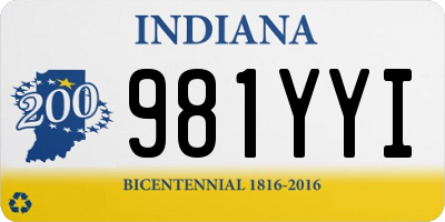 IN license plate 981YYI