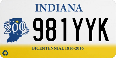 IN license plate 981YYK