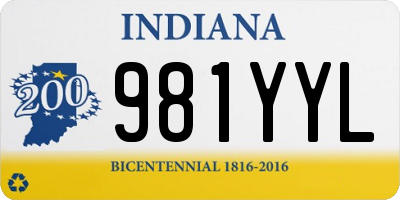 IN license plate 981YYL