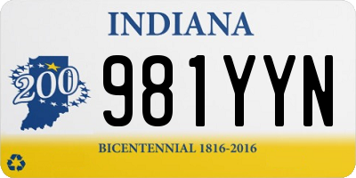 IN license plate 981YYN