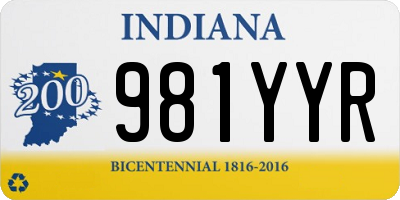 IN license plate 981YYR