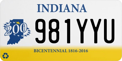 IN license plate 981YYU