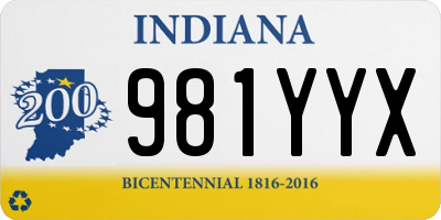 IN license plate 981YYX