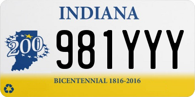 IN license plate 981YYY