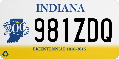 IN license plate 981ZDQ