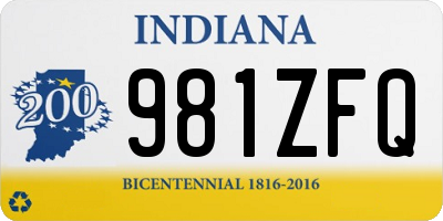 IN license plate 981ZFQ