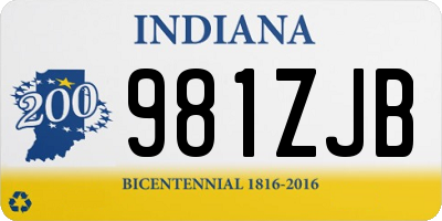 IN license plate 981ZJB