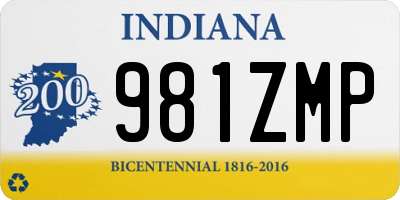 IN license plate 981ZMP