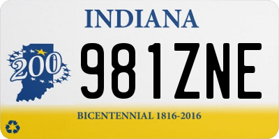 IN license plate 981ZNE