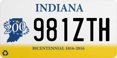 IN license plate 981ZTH