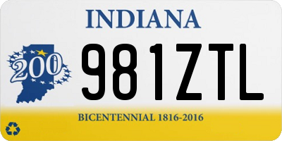 IN license plate 981ZTL