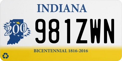 IN license plate 981ZWN