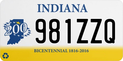 IN license plate 981ZZQ