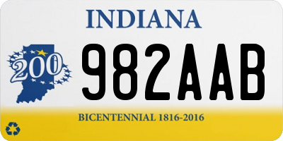 IN license plate 982AAB