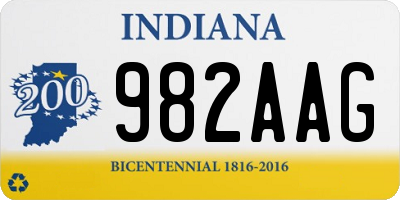 IN license plate 982AAG