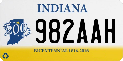 IN license plate 982AAH