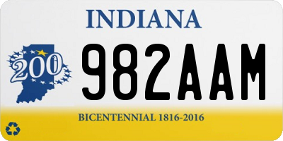 IN license plate 982AAM