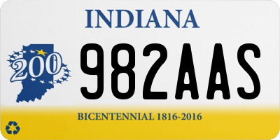 IN license plate 982AAS