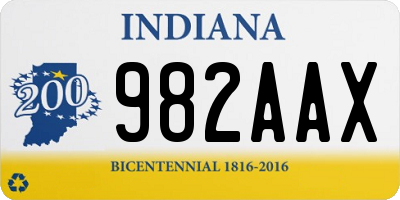 IN license plate 982AAX