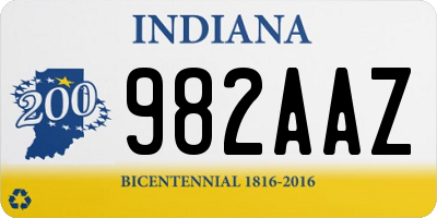 IN license plate 982AAZ