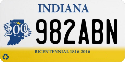 IN license plate 982ABN