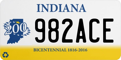 IN license plate 982ACE