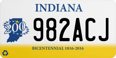 IN license plate 982ACJ