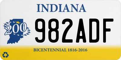 IN license plate 982ADF
