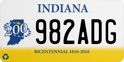 IN license plate 982ADG