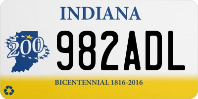 IN license plate 982ADL