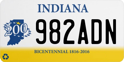 IN license plate 982ADN
