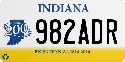 IN license plate 982ADR