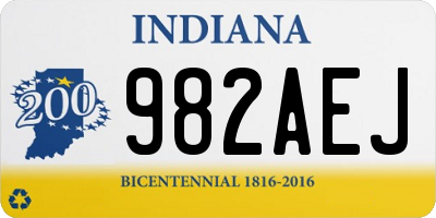 IN license plate 982AEJ