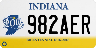 IN license plate 982AER