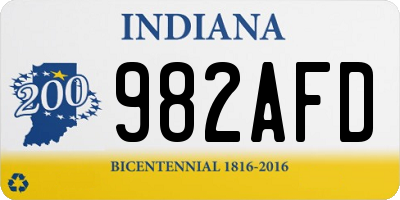 IN license plate 982AFD