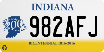 IN license plate 982AFJ
