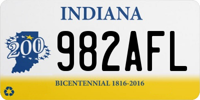 IN license plate 982AFL