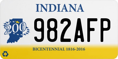 IN license plate 982AFP