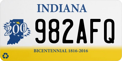 IN license plate 982AFQ