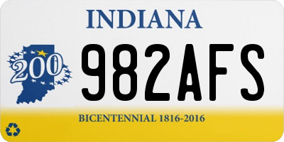 IN license plate 982AFS