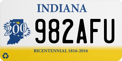 IN license plate 982AFU